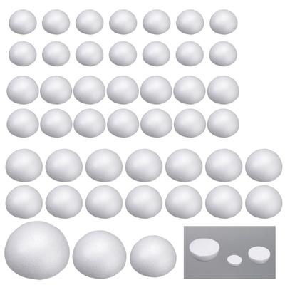 Banho Banho Isopor Semicircular Artesanato de Isopor para Tsumami Zaiku 15 Peças Total de 45 e Hemisférios, (3 Tamanhos, Cada, Peças)