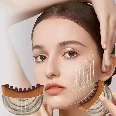 Portable Lymphatic Contour Face Brush Multi-Function Chin Reduce Puffiness Lymphatic Drainage Face Brushs Facial Sculpting Tool