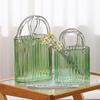 Trendige Glas-Handtaschen-Vase, Kreative Blasen-Fischglas-Blumenvase für Tischplatte, Hydroponische & Dekorative Blumen