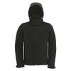 B&C Mens Hooded Softshell Breathable, Waterproof & Windproof Jacket (Fleece Lining)