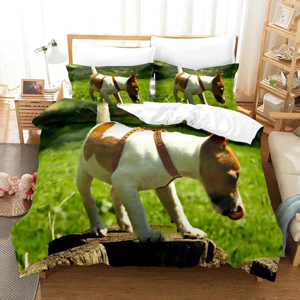 2024 New Anime Jack Joseph Terrier Bedspread Queen King Single Double Full Queen Size Bed Cover For Adults Boys