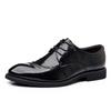 New Men's Genuine Leather British Style Derby Shoes - Breathable, Fashionable, Casual, and Formal.