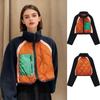 Women's Fashion Zircon Fleece Patchwork Short Jacket Coat