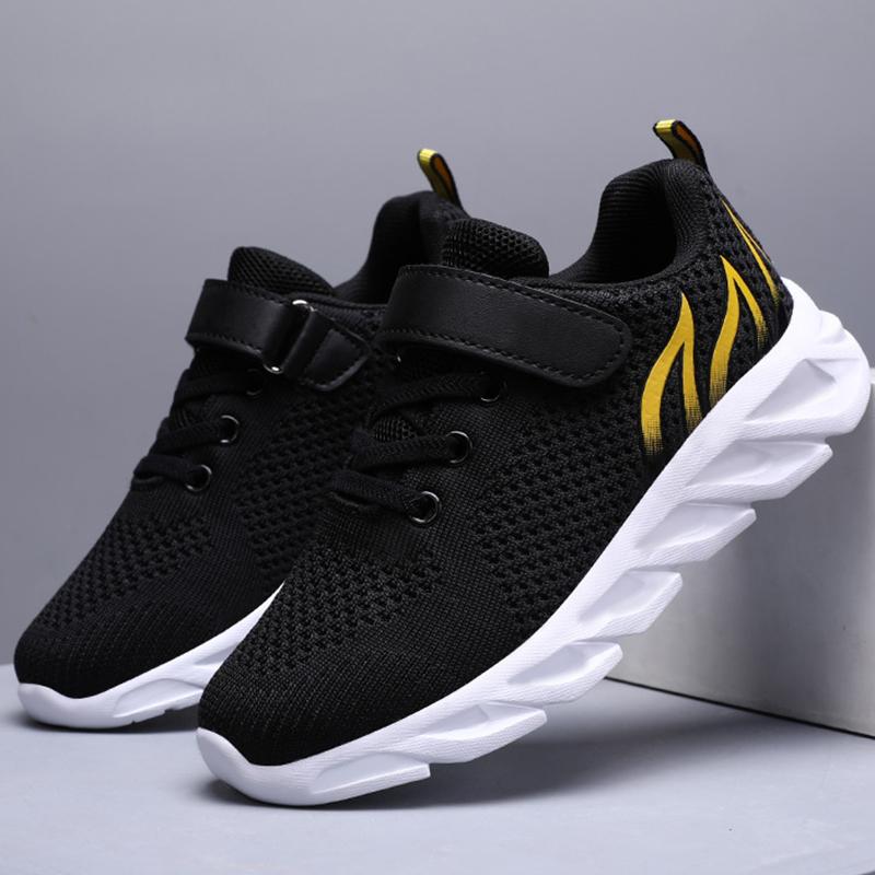 Fashion Boys Girls Sneakers Leather Soft Soled Children Outdoor School Walking Shoes Anti Slip Wear Resistant Kids Running Shoes