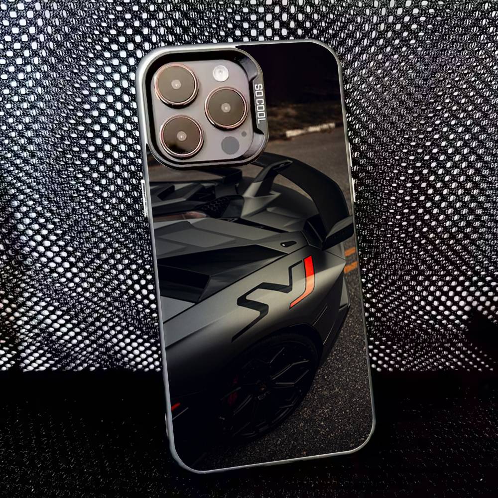 Sport Car L-Lamborghinis Phone Case for iPhone 17 16 15 14 13 Pro 12 11 Pro Xs X XR Max Laser Hard PC+TPU Case Back Cover
