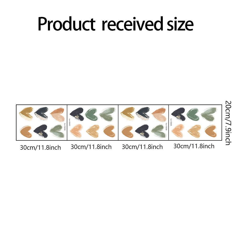 Multi-Color Watercolor Love Bedroom Children S Room Living Room Study Beautification Decorative Wall Sticker Self-Adhesive Customization