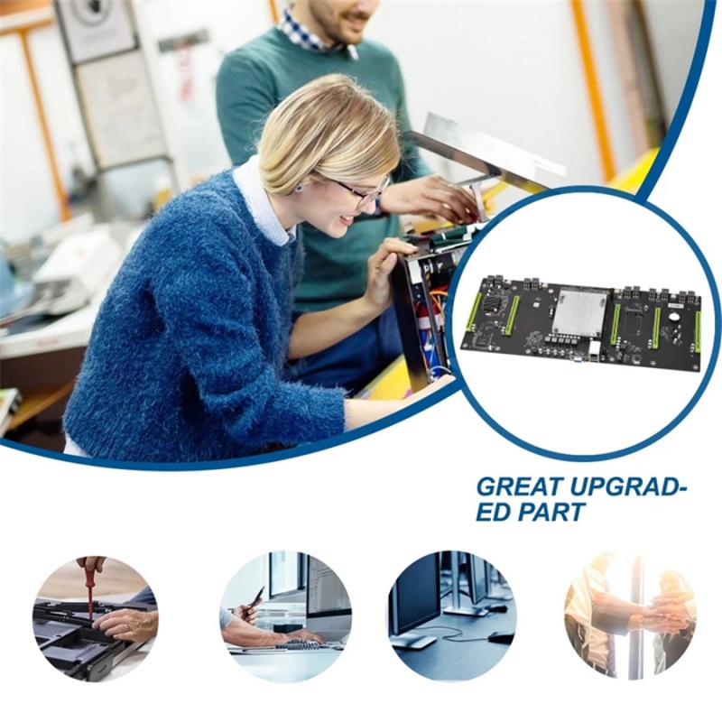 Motherboard for mining ETH79-X5B, supports all graphics cards, large interval of 80 mm, ddr3 memory, SATA with VGA interface