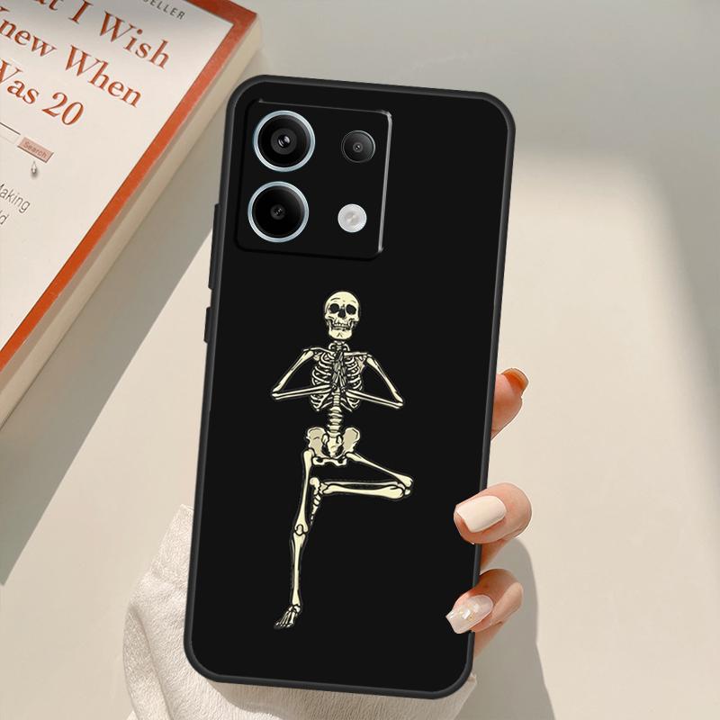 Skeleton Yoga Funda For Xiaomi Redmi Note 14 13 10 11 12 15 Pro Plus Case For Redmi 15 14C 12C 10C 13C 15C