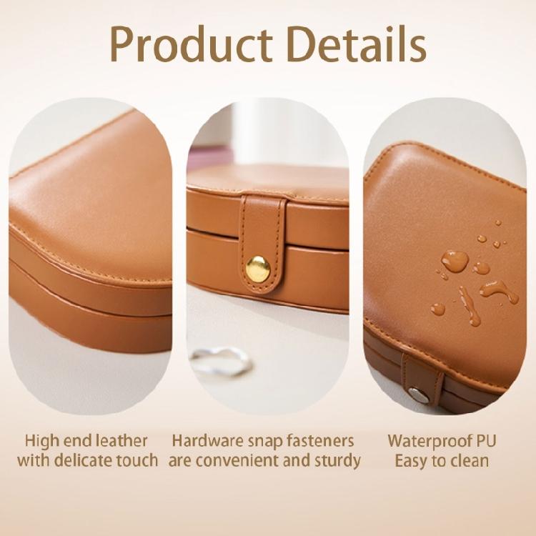 Practical Sturdy Leather Jewelry Container Drawers Home Accessory Portable Decoration for Collectors and Enthusiasts