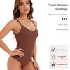 Women's Cross-Border Adjustable Open Crotch Jumpsuit with Tummy Shaping and Seamless Thong