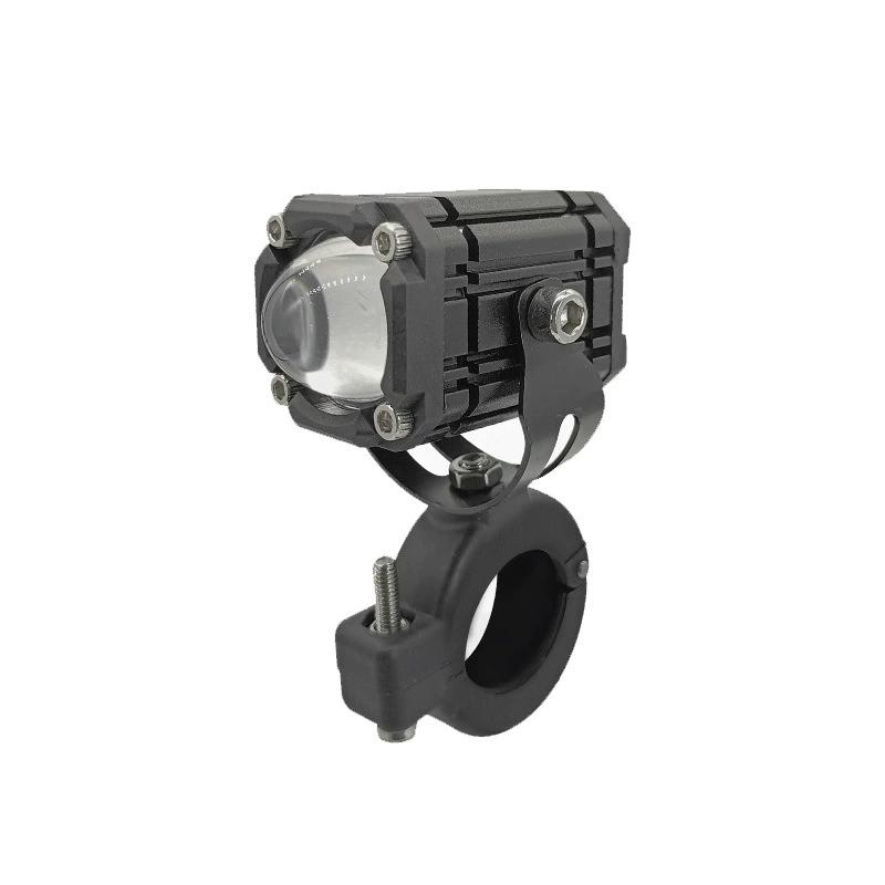 

Faro LED para motocicleta, luz antiniebla de doble color blanco y amarillo, foco auxiliar potente