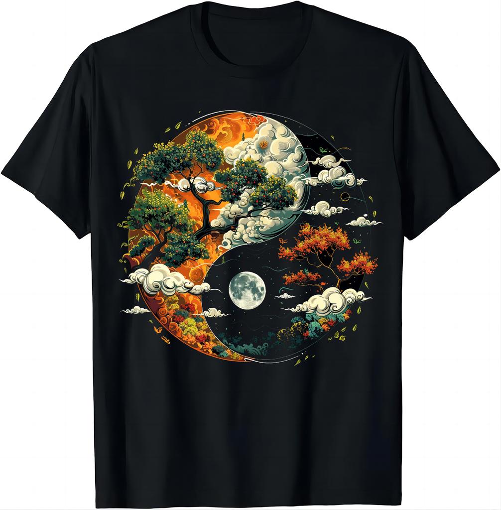 Tree of Life Yin Yang T-Shirt Chinese Yin-yang Tai Chi Means Harmonious Clothes  Shirts for Women  Graphic T Shirts  Tops