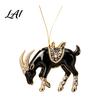 Seasonal Ornaments for Shopping Malls Black Goat Christmas Tree Hanging Ornament 2D Acrylic Festive Lightweight Holidays Pendant Decorative