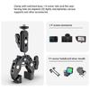 360 Degree Adjustable Clamp Mount with Cold Shoe 1/4" Thread for Secure Camera and Accessory Mounting