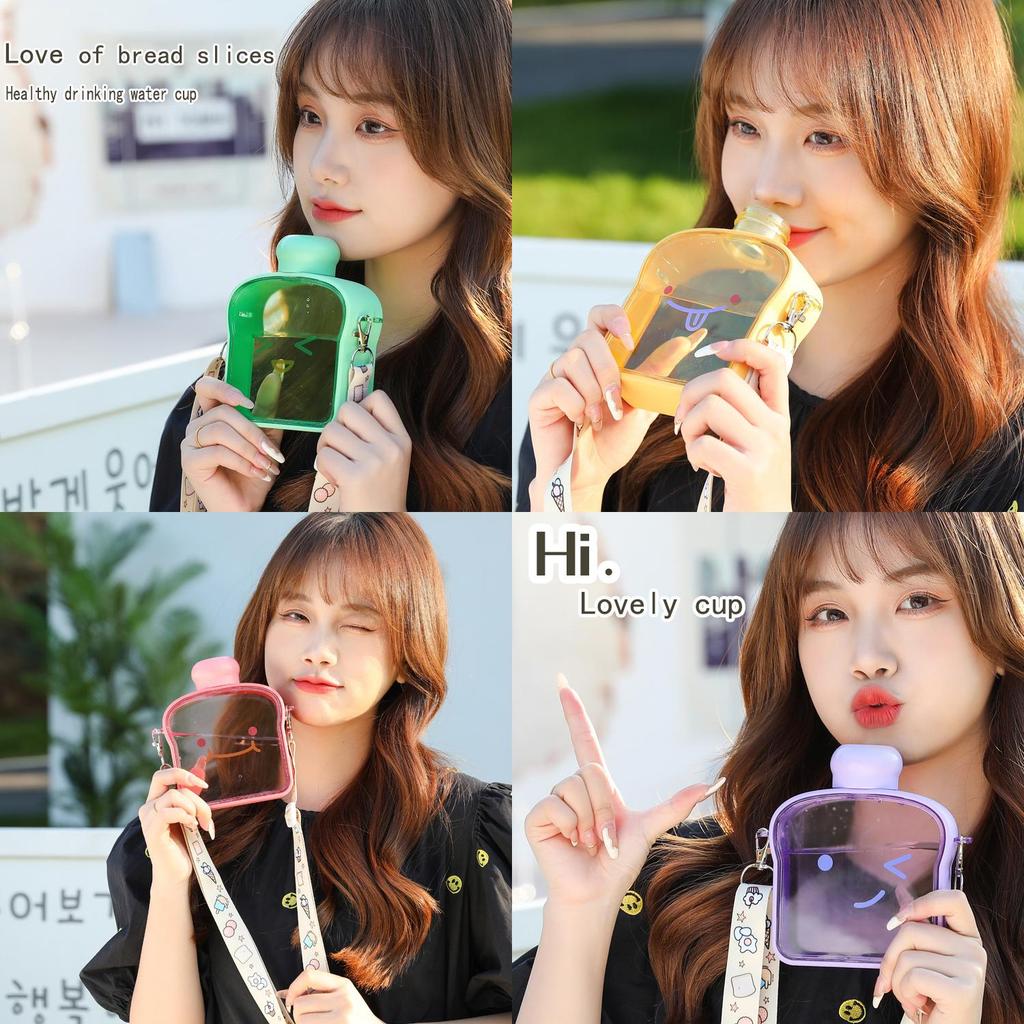Modern Minimalist Plastic Drinking Cup With Adjustable Strap For Home And Travel
