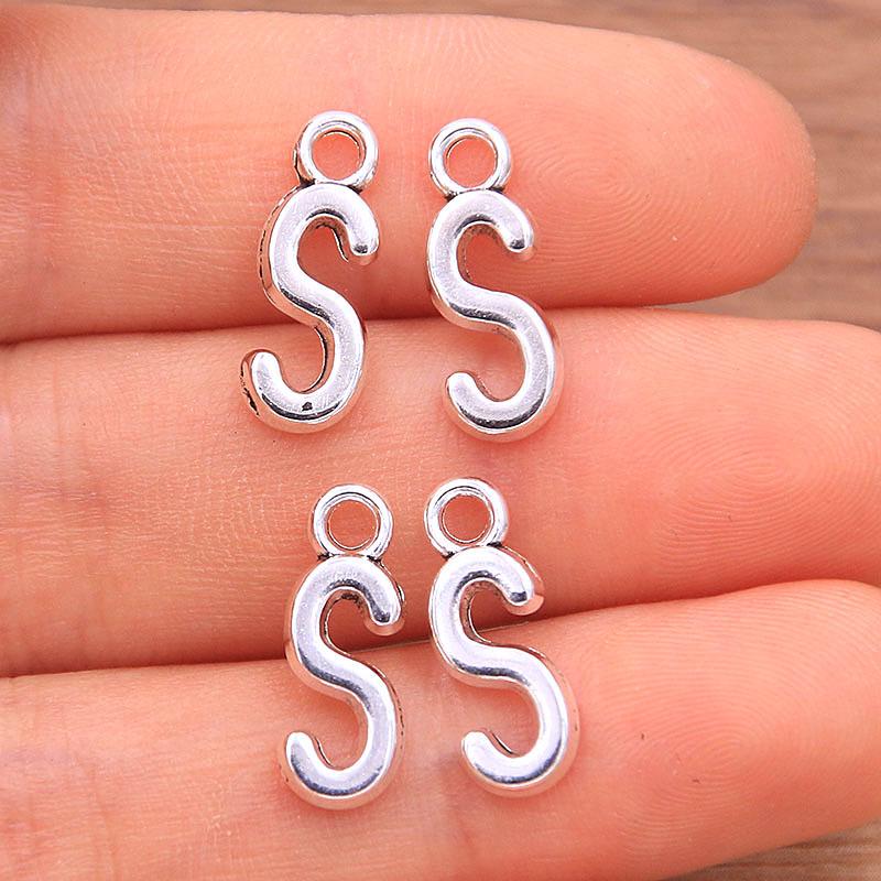 Zinc Alloy Alphabet Charms: 2 Colors, 26 Letter Pendants for Jewelry, Handbag, and Mobile Phone Accessories