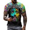 Vintage T-shirts For Unisex 3d Jesus Passion Print Short Sleeve Tops Summer Cross T Shirt Loose Oversized Tee Shirts Unisex Clothing