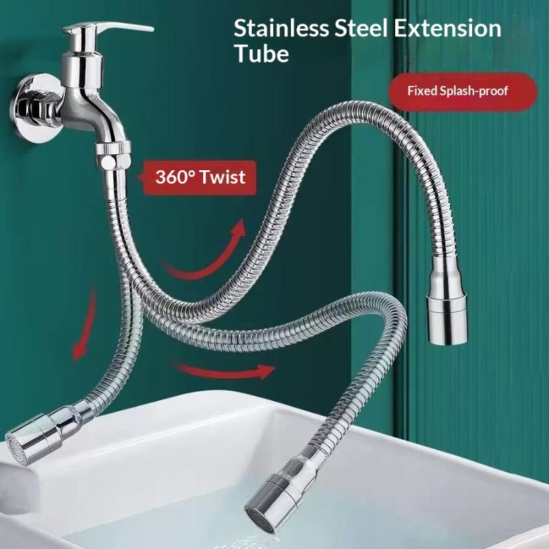 Water-saving Faucet Extender Stainless Steel for Bathroom Sink and Washbasin