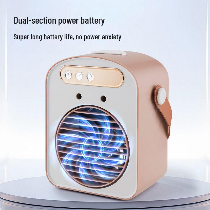 Silent Desktop Humidifying Air Conditioner Fan for Kitchen & Dorm