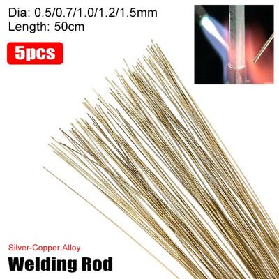 1 ks Snadno pájecí stříbrná svařovací tyč stříbro-měděná slitina pájecí tyč pájecí drát 0,5 mm 0,7 mm 1,0 mm 1,2 mm 1,5 mm Délka 50 cm