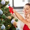 M-Modern-12PCS Velvet Christmas Ornaments Ball Flocked Plastic Shatterproof Xmas Ball Holiday Party Hanging Decorations