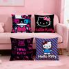 Black Comfortable Soft Pillowcase Kawaii Hogar Sofa H-hello Cartoon Living Room Home Bedside K-kitty Decor Pillowcovers Gift Sro
