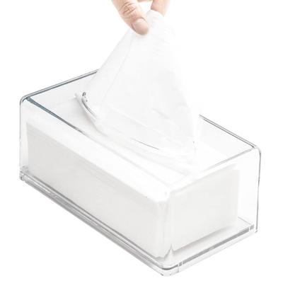 Square Clear Acrylic Tissue Box Box Covers Rectangular Bathroom Facial Napkin Box Holders Table Clear Dryer Sheet Dispenser