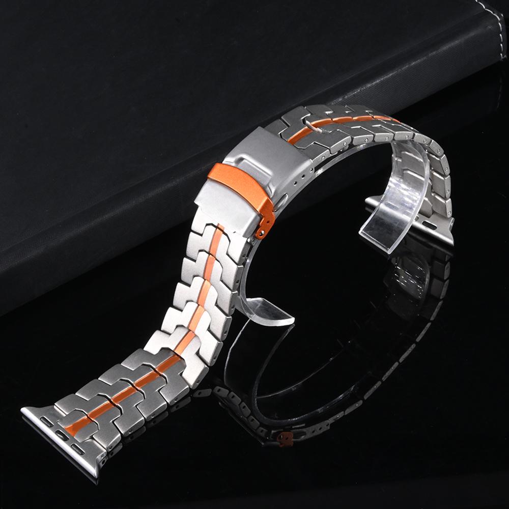 

Titanium Business Band for Apple Watch Ultra 2 49mm 45mm 46mm 44mm Luxury Men Bracelet For iWatch Series 10 9 8 7 6 5 4 SE Strap for iwatch 10 46mm