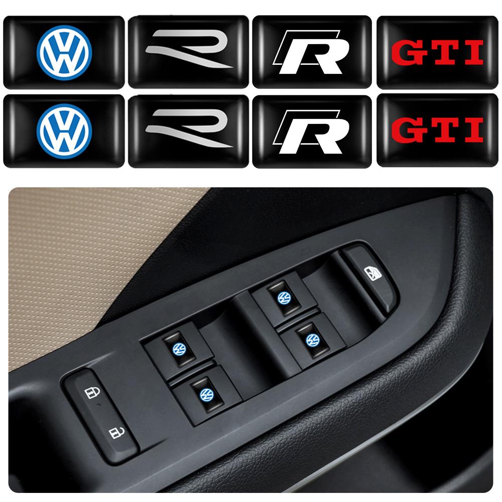 10/20/50Pcs Car Styling 3D Epoxy Stickers Auto Interior Decoration Decals For Volkswagen Vw Tiguan Jetta Scirocco Touran Golf