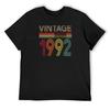 30 Year Old Gifts Vintage 1992 - 30th Birthday Gift T-Shirt Aesthetic Clothing Anime Vintage Anime Shirt Black T-shirts for Men