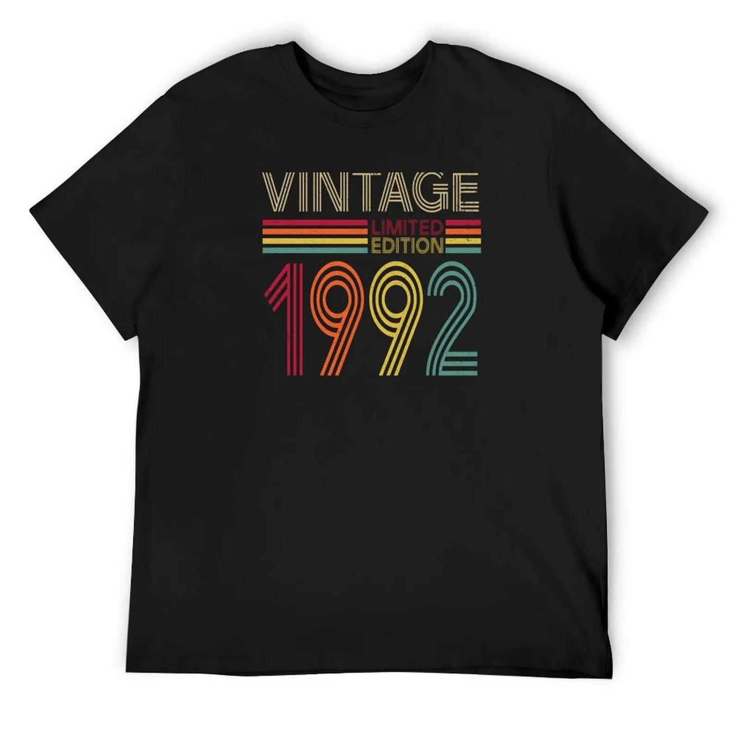 30 Year Old Gifts Vintage 1992 - 30th Birthday gift T-Shirt Aesthetic clothing anime vintage anime shirt black t-shirts for men S