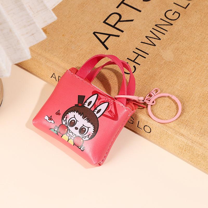 Mini Grenzüberschreitendes Münzfach & Schlüsselanhänger - Leichte, tragbare PU-Aufbewahrungstasche für Kopfhörer