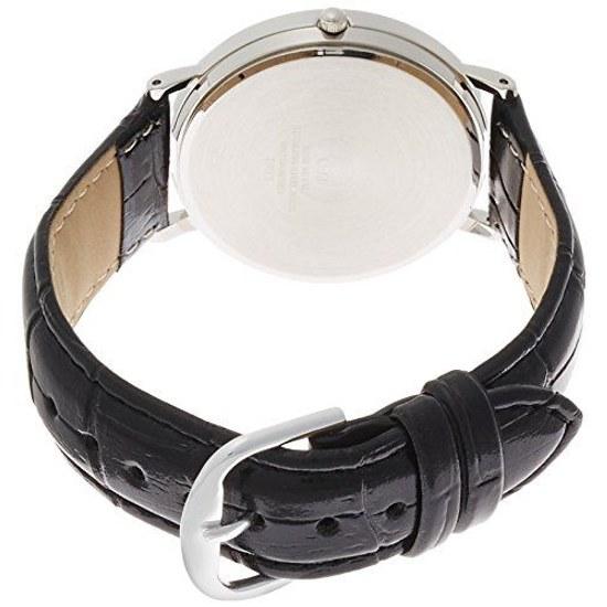 Citizen QQ Wristwatch Analog Waterproof Leather Belt Q996-304 Mens White