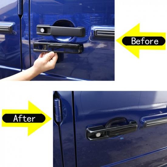 For Benz G Class W463 G350 -21 Glossy Black Car Door Grab Handle Cover Trim