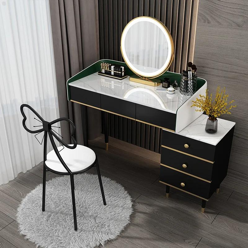 The Nordic Dresser Small Family Model Bedroom Contemporary Contracted with Lamp Light Decoration Lacquer That Bake Makeup Table