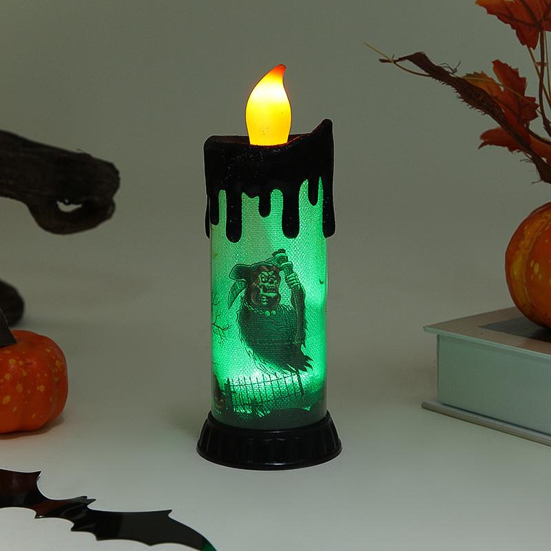 Halloween Decor Electronic Candle With Ghost Hand For Spooky Atmosphere