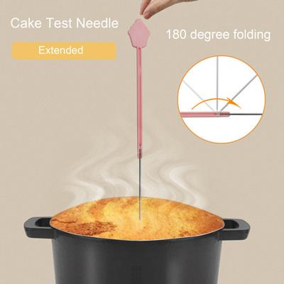 Foldable Cake Tester Stainless Steel Needle Stick Folding Pasta Muffin Bread Tester Sugar Stir Stick Baking Leveler Lifter Kitchen Gadgets