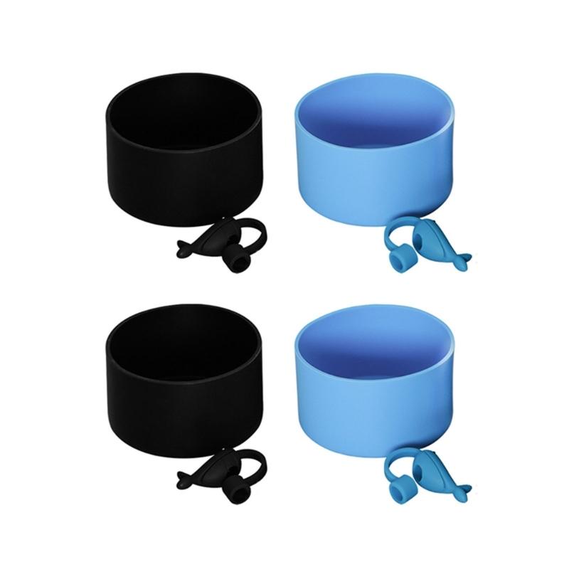 

Heat Resistant Silicone Cup Sleeve Set Non Slip Straw Caps Water Bottle Boot Silicone Straw Cover for Home Office Travel 1