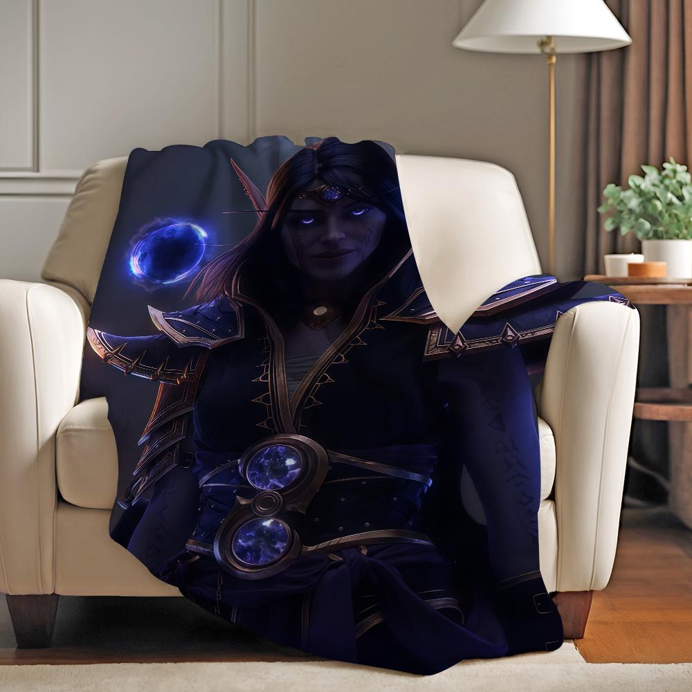 Game W-world Of Warcraft Blanket Warm And Soft Suitable For Bedroom Living Room Sofa Bed Office Travel Camping