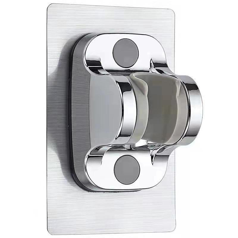 1Pc Wall Mounted Strong Adhesive Shower Head Bracket Abs Waterproof Adjustable Bathroom Shower Bracket Easy To Install Base