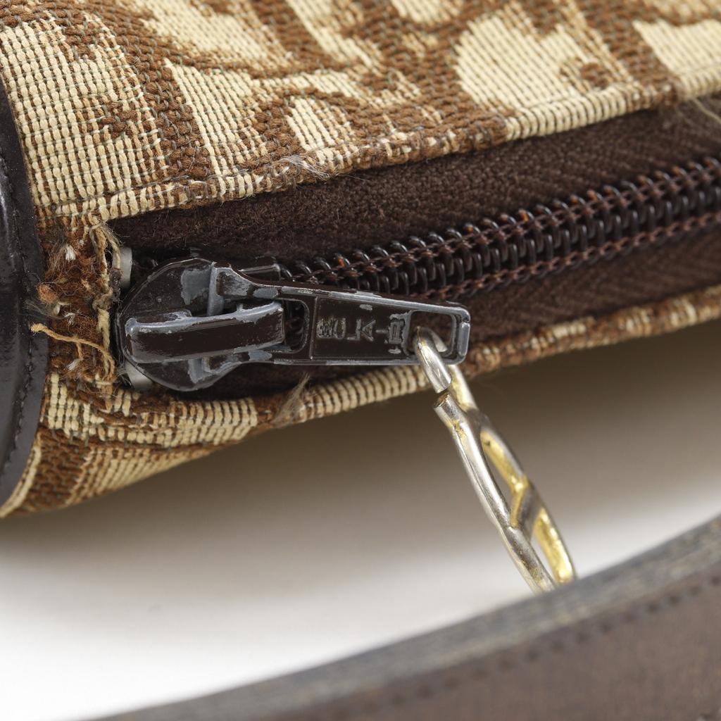 Dior Trotter Shoulder Bag CD logo vintage Brown canvas Women Used