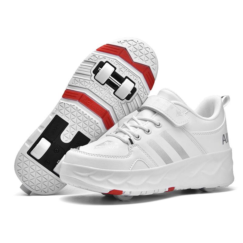 Neue Ausreißer-Schuhe Vierrad-Rollschuhe Jungen Kinderschuhe mit Rädern Mädchen Rollschuhe