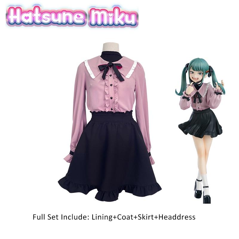 Vampire Miku Hatsune Cosplay Costume Dress Uniform Outfit Carnival Girl Roleplay