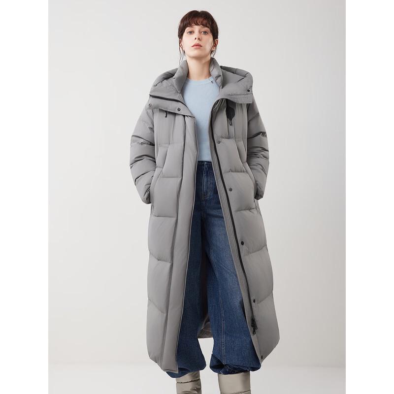 

ELLE 90 Goose Down Hooded Puffer Coat S