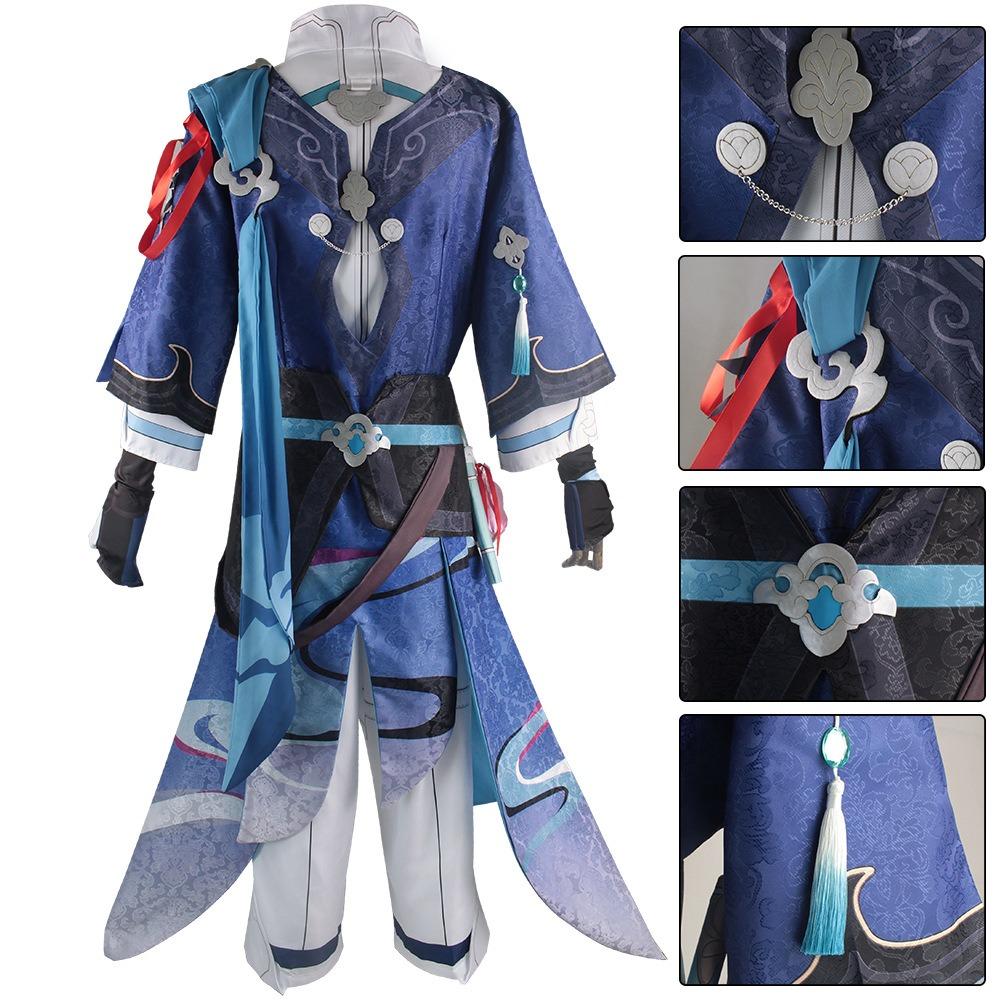 Yanqing Cosplay Kostüm Große Größe Strukturierter Stoff Yan Qing Cosplay Outfits Mit Armband Flöte Für Comic Con