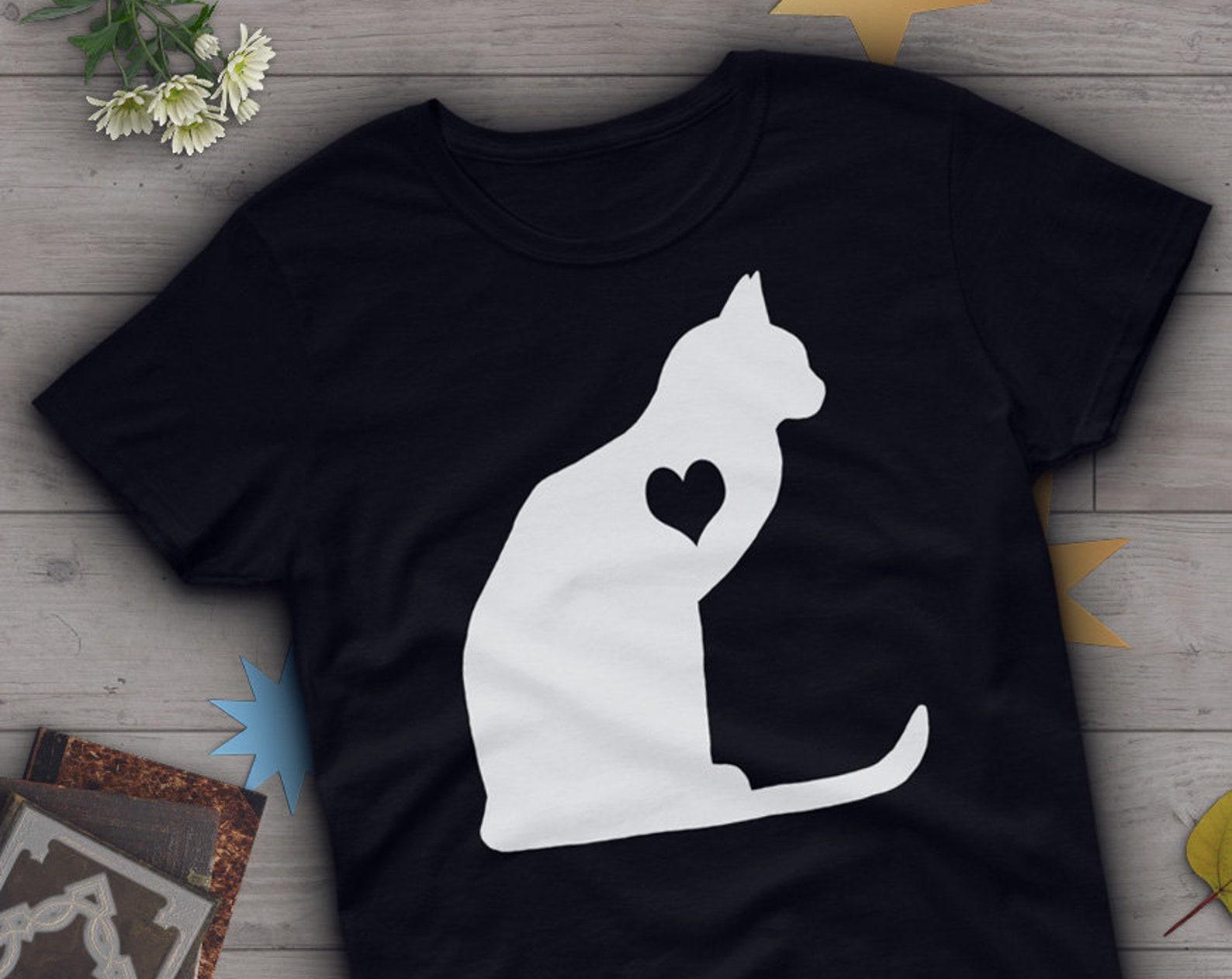 Cat Shirt, , Cat Lover Gift, Cute Cat T-shirt, Cat Lover Tshirt, Pet Graphic Tee, Cat Lover Top, Gift For Her, Him, Birthday, Navy 140