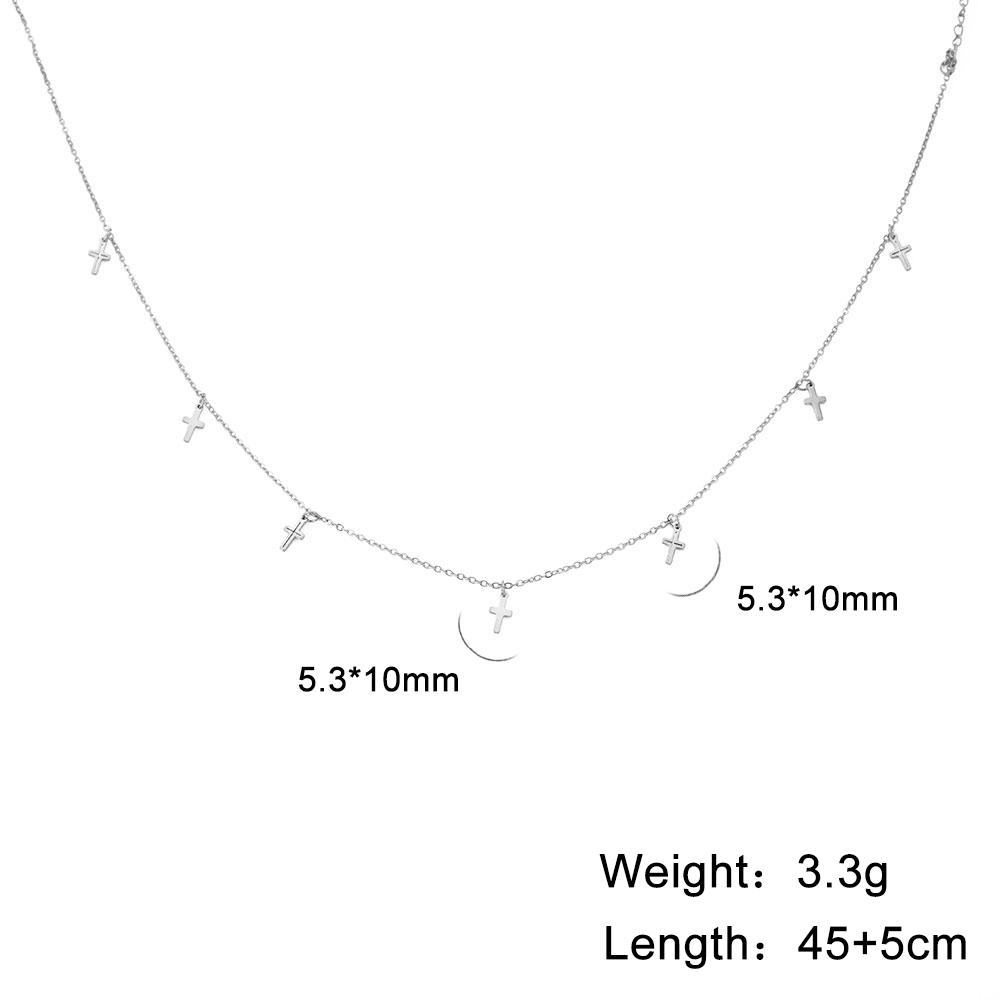 

Cazador Jesus Cross Charms Necklace for Women Girls Pendant Neck Chain Stainless Steel Christian Religious Jewelry Birthday Gift 45-50 cm