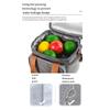 M-Modern-Crossbody Lunch Bag Double Layer Capacity Handbag Thermal Insulated Lunch Bag Portable Outdoor Picnic Reusable Black