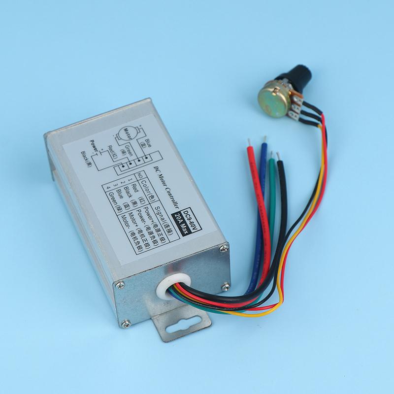 Plynulý regulátor rychlosti DC motoru DC 9V-60V 12V 24V 60V 20A Modulátor šířky pulzu motoru Regulátor PWM regulátor rychlosti
