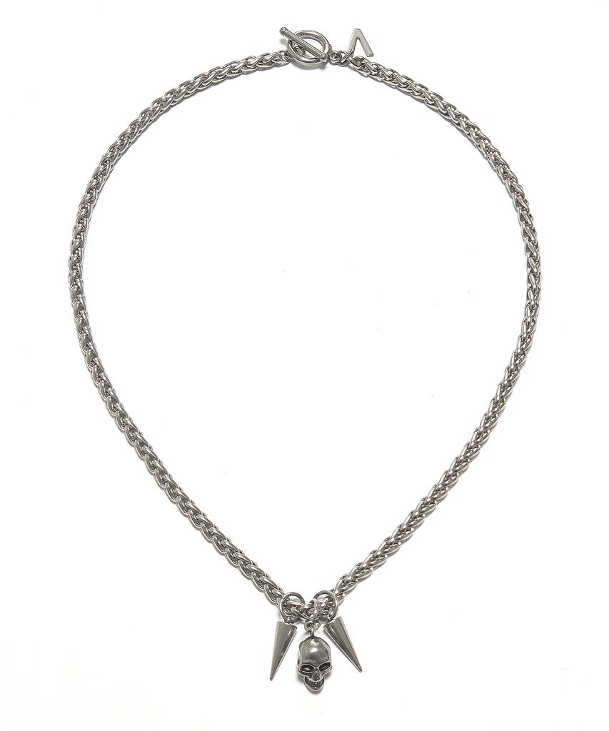 Vlack Veast Skull Double Cone Necklace _ Jw4510